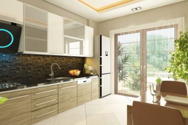 Counter-depth vs. standard depth refrigerator.
