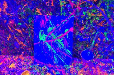 Glow in the dark wall paint.