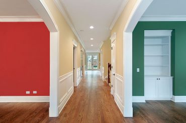 Different styles of temporary doors for hallways.