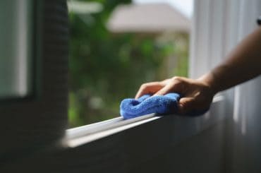Clean the window track and make the windows slide easier.