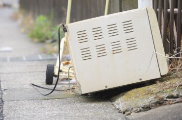 Getting rid of an old, broken microwave.