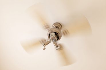 Ceiling fan power consumption when operating at high speed.