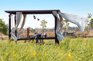 Keep outdoor curtains from blowing in the wind.